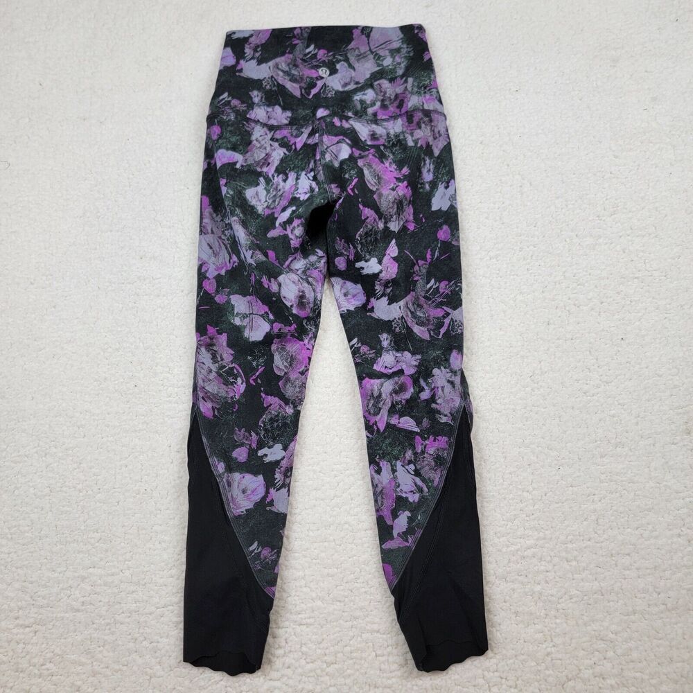 Lululemon Wunder Under High-Rise Crop 23" Scallop Luxtreme Floral Shift Multi 2 - Picture 2 of 9